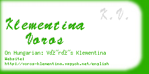klementina voros business card